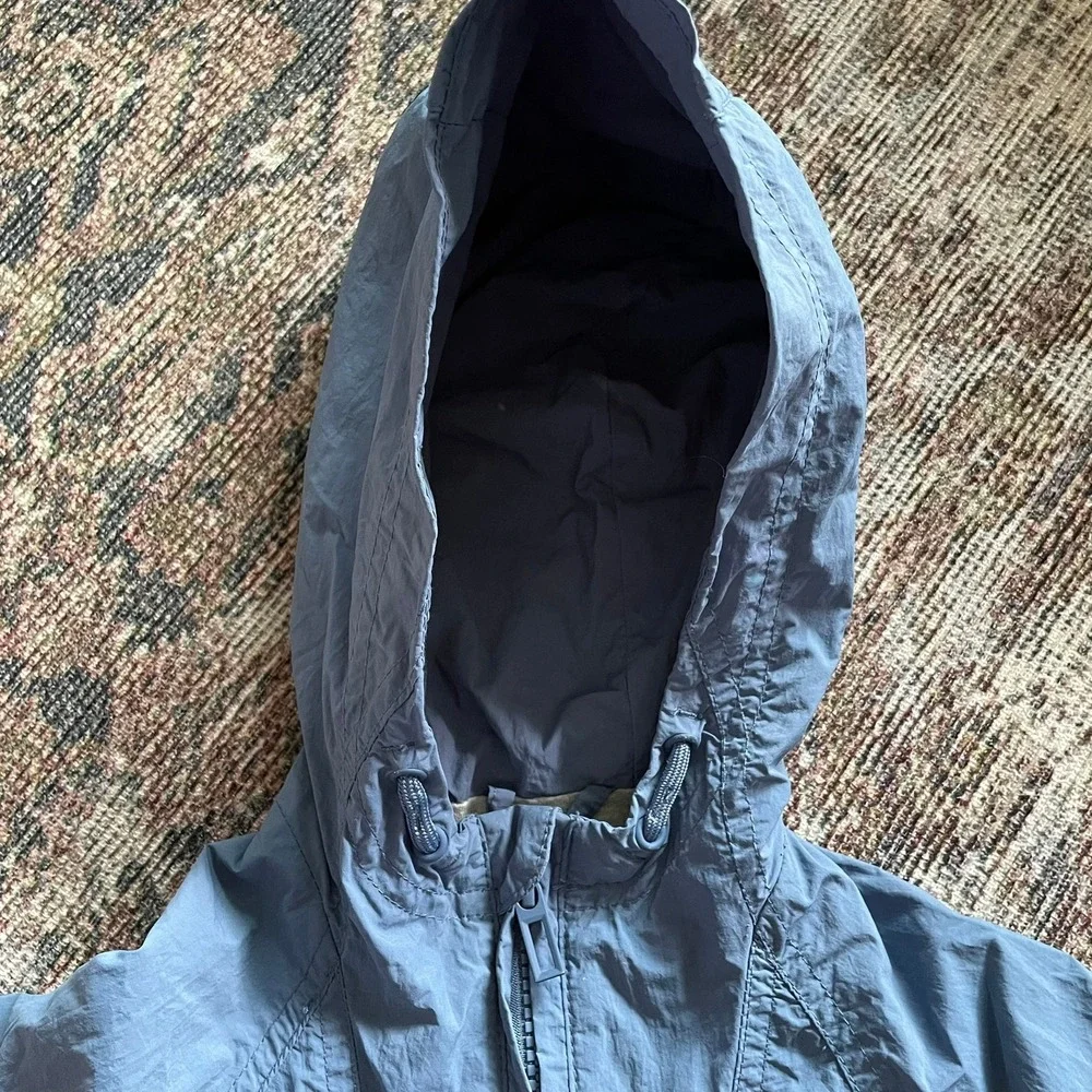 Zara Windbreaker Jacket Blue Hooded Zip Up Kids 12-18 Months Gorpcore
